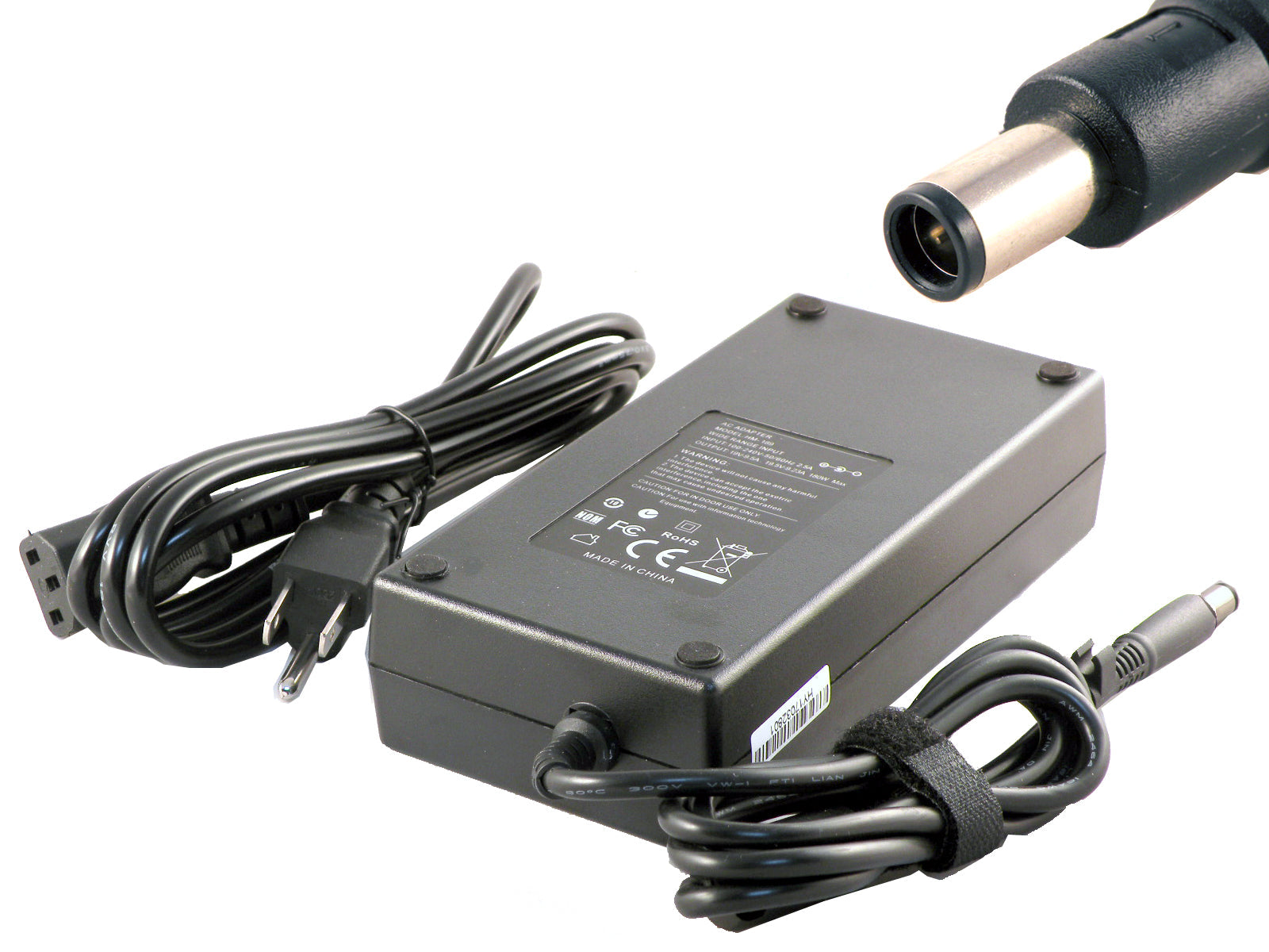 Picture of the adapter with its DC plug tip