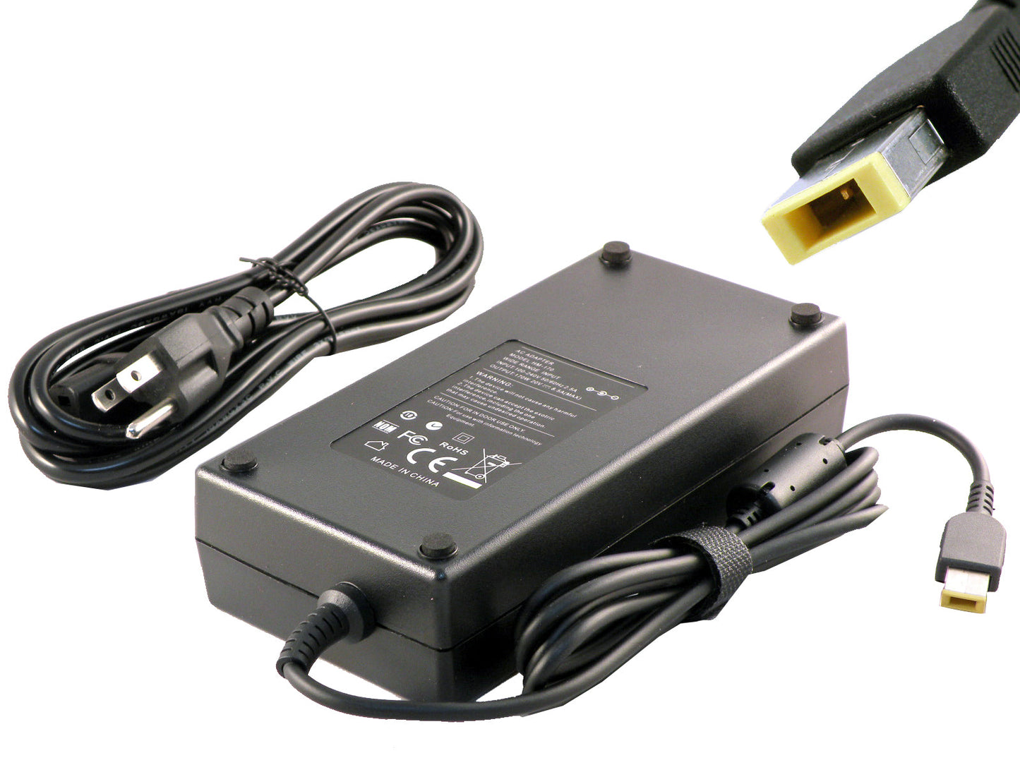 Picture of the adapter with its DC plug tip