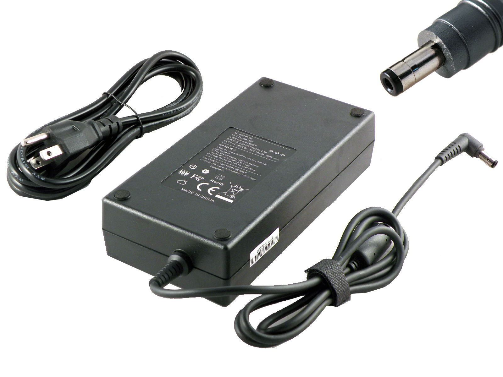 Picture of the adapter with its DC plug tip