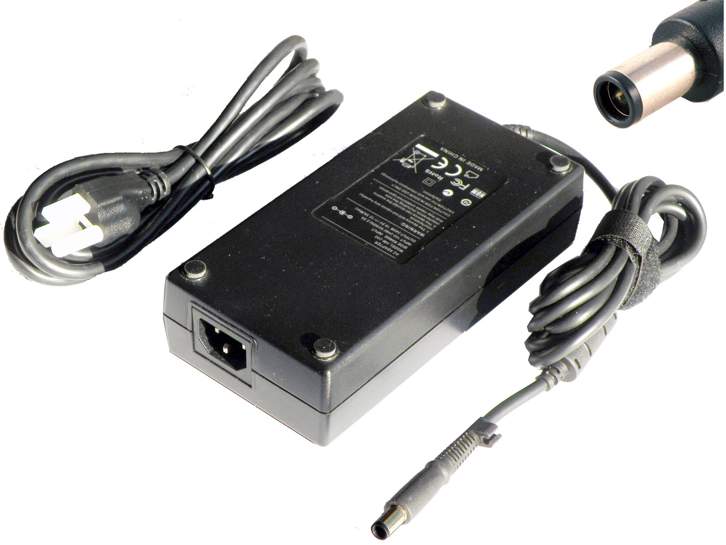 Picture of the adapter with its DC plug tip