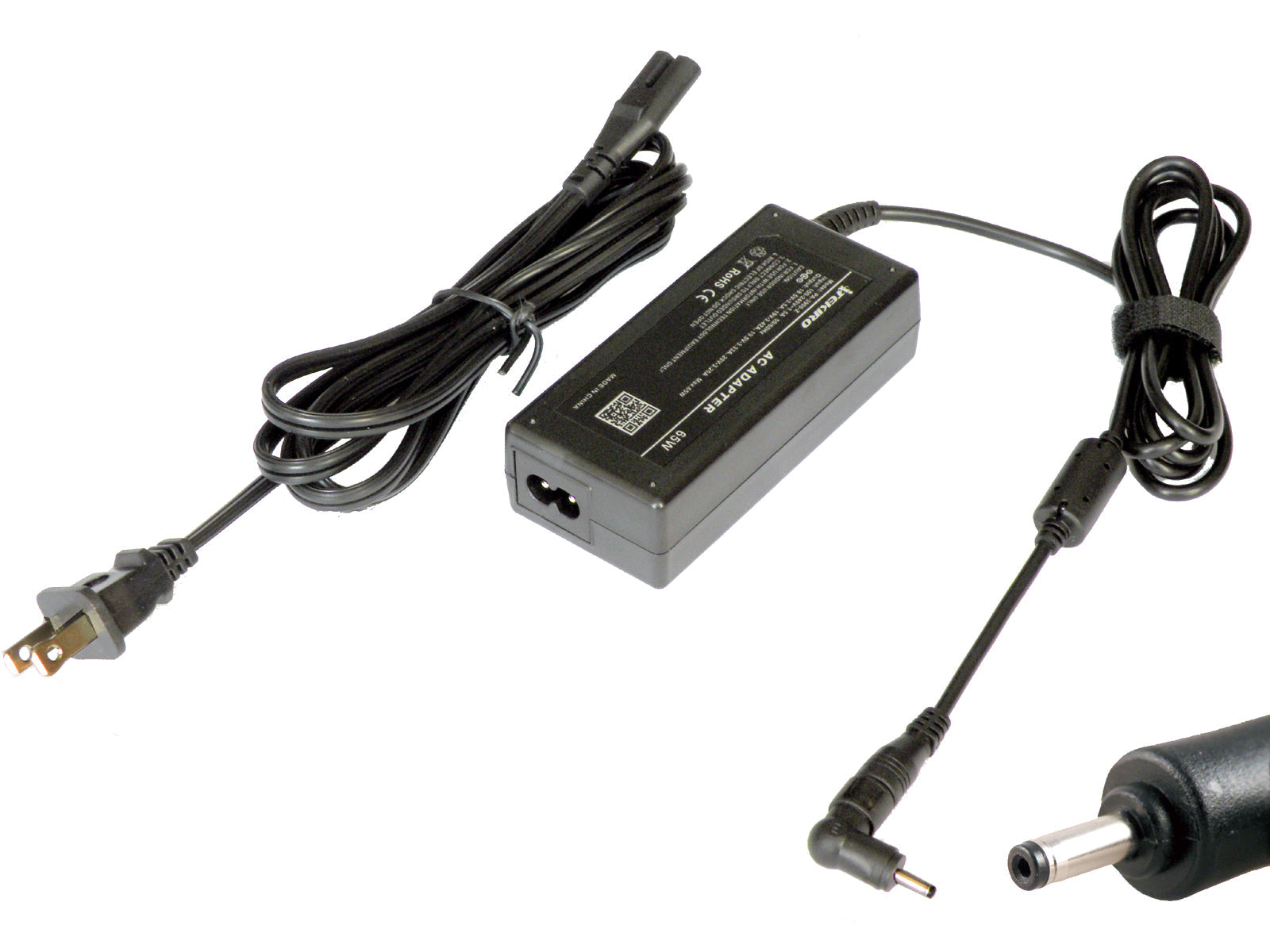 Picture of the adapter with its DC plug tip