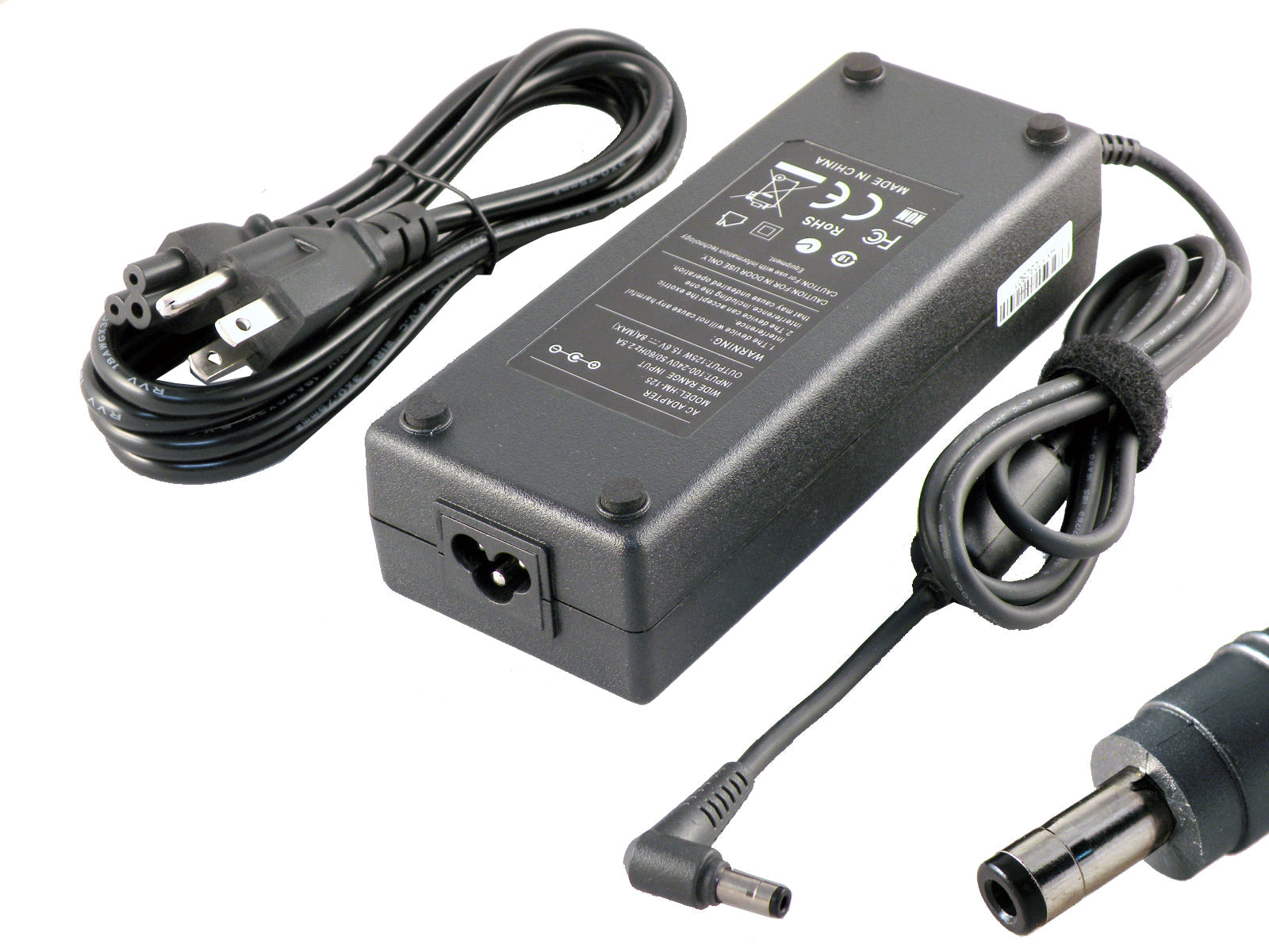 Picture of the adapter with its DC plug tip