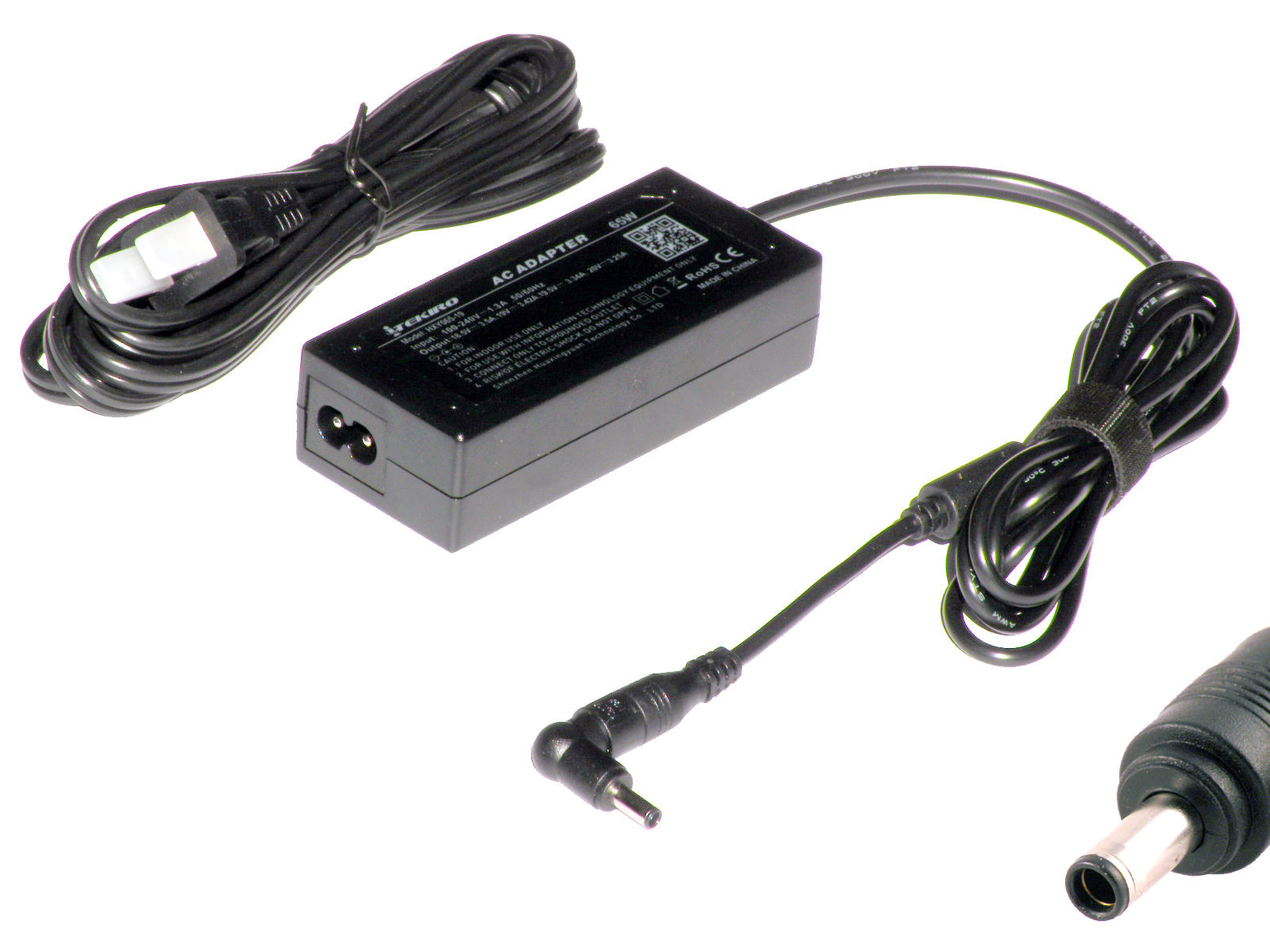 Picture of the adapter with its DC plug tip